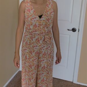 Floral White Jumpsuit